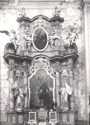 Kloštar Ivanić - Franjevačka crkva sv. Ivana Krstitelja, oltar Franje Asiškog