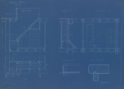 Vila Vrbanić, stubišta: 1. presjeci, 2. detalji