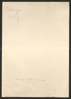 Fekonja, Ludvig, 1913. Policijski karton