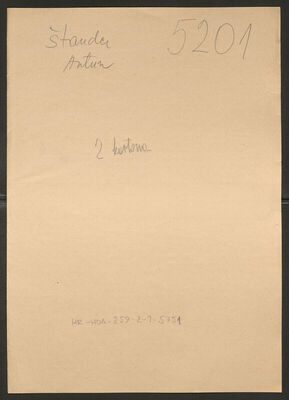 Štander, Antun, 1905. Policijski karton