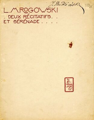 Skladba "Deux récitatifs et sérénade"