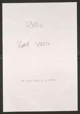 Sereth, Robert, 18.10.1878. Policijski karton