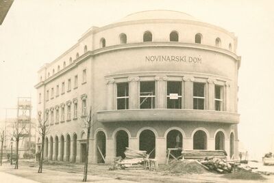 Zagreb - Rooseveltov trg - Novinarski dom u izgradnji