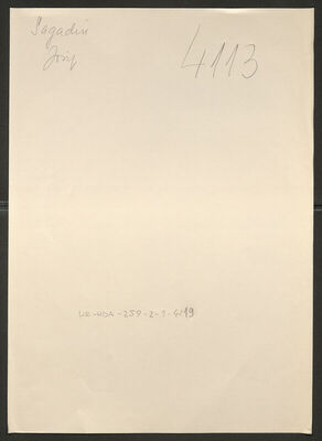 Sagadin, Josip, 17.3.1911. Policijski karton