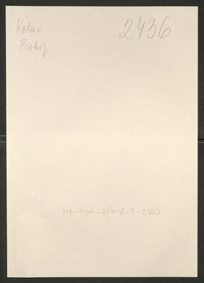 Kotur, Prokop, 12.12.1909. Policijski karton