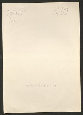 Franjković, Ivan, 14.7.1898. Policijski karton