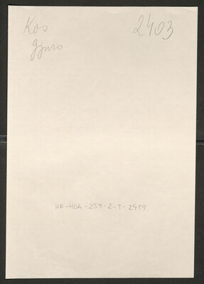 Kos, Đuro, 17.4.1898. Policijski karton