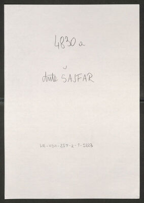 Šajfar, Ante, 1900. Policijski karton