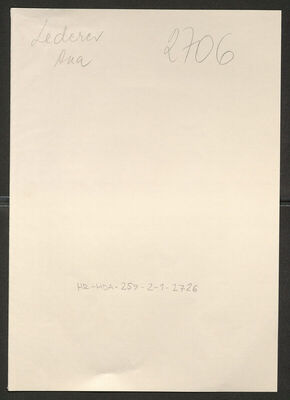 Lederer, Ana, 9.3.1892. Policijski karton