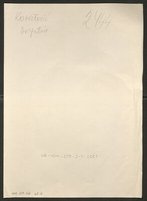 Kovačević, Dragutin, 8.2.1905. Policijski karton