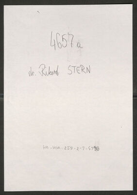 Stern, Rikard, 21.3.1900. Policijski karton