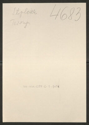 Stiplošek, Terezija (Rezika), 9.10.1904. Policijski karton