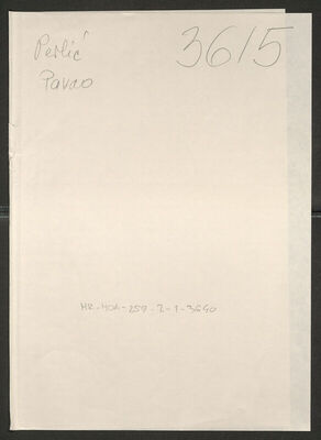 Perlić, Pavao, 17.6.1906. Policijski karton