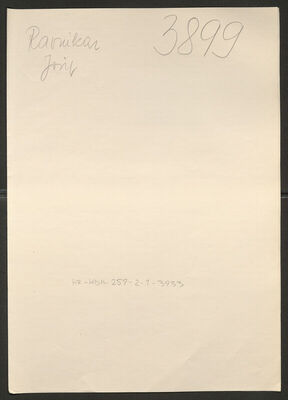 Ravnihar, Josip, 28.2.1903. Policijski karton