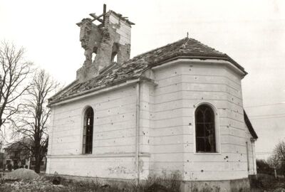 Lijevo Sredičko - Crkva Uznesenja Blažene Djevice Marije, ratna šteta