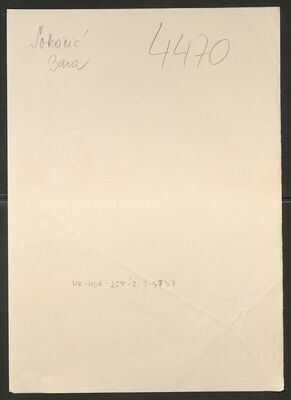 Sokačić, Bara, 1898. Policijski karton