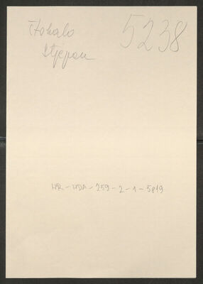 Štokalo, Stjepan, 1913. Policijski karton