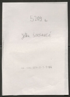 Štefančić, Matija, 1.2.1902. Policijski karton