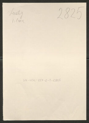 Lustig, Vilma rođ. Neuser, 17.6.1905. Policijski karton