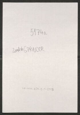 Šprajcer, Zvonko, 26.8.1894. Policijski karton