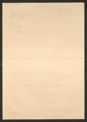 Gjergja, Josip, 18.3.1911. Policijski karton