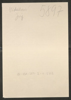 Vidaković, Josip, 1901. Policijski karton