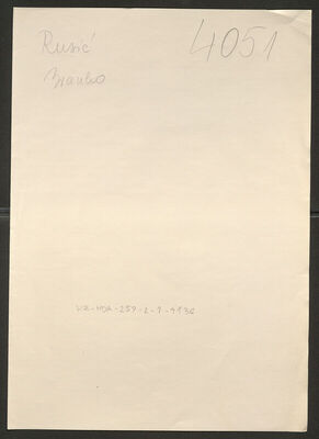 Rusić, Branko, 8.3.1915. Policijski karton