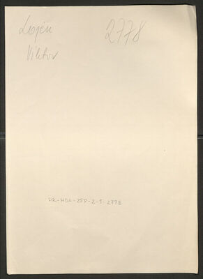 Lojen, Viktor, 27.7.1895. Policijski karton