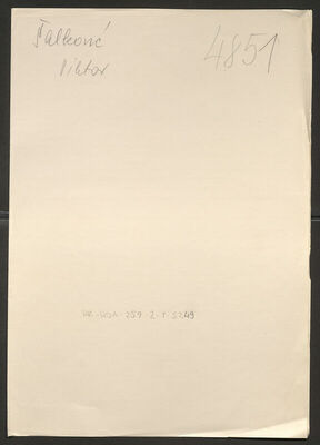 Šalković, Viktor, 10.9.1913. Policijski karton