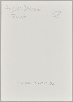 Angeli-Radovani, Franjo, 1878. Policijski karton