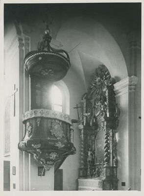 Varaždin - Isusovačka crkva Uznesenja Marijina, propovjedaonica