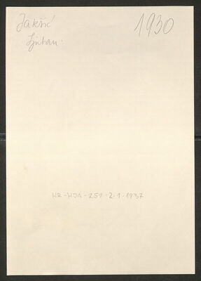 Jakšić, Ljuban, 1906. Policijski karton