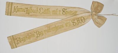 Zastavna vrpca sa zastave mjesne organizacije Saveza hrvatskih obrtnika - Čepin