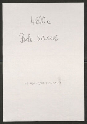 Svilokos, Pavle, 18.9.1903. Policijski karton