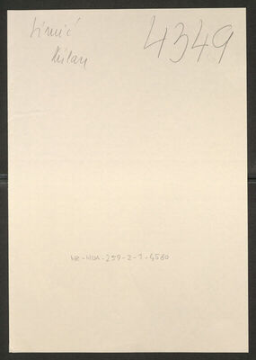 Simić, Milan, 10.12.1921. Policijski karton