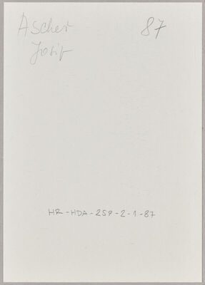 Ascher, Josip, 27.5.1891. Policijski karton