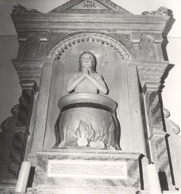 Cvetković Brdo - Kapela sv. Roka, skulptura sv. Roka