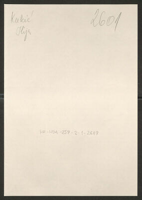 Kukić, Ilija, 2.8.1884. Policijski karton