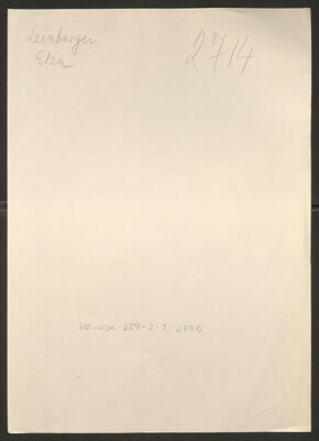 Leinberger, Elza, 9.3.1917. Policijski karton