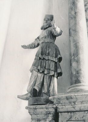 Svetice (Ozalj) - Crkva Blažene Djevice Marije, oltar Srca Isusova, kip sv. Zaharije