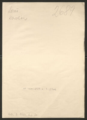 Lauš, Karolina, 4.2.1885. Policijski karton