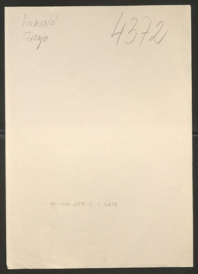 Sinković, Franjo, 4.5.1911. Policijski karton