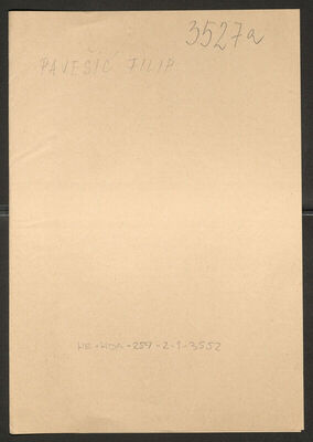 Pavešić, Filip, 24.5.1902. Policijski karton