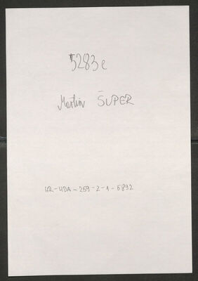 Šuper, Martin, 1919. Policijski karton