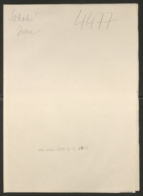 Sokolić, Ivan, 15.6.1905. Policijski karton