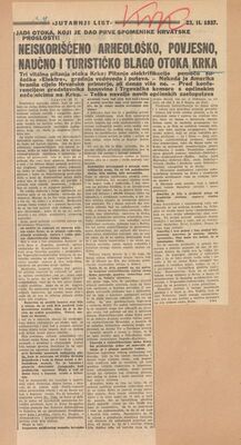 Neiskorišćeno arheološko, povjesno, naučno i turističko blago otoka Krka