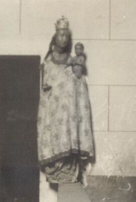 Orišje (Bosiljevo) - Crkva Uznesenja Blažene Djevice Marije, kip Madone s Djetetom