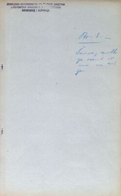 Zamolba Zemaljskog povjerenstva Vladi u vezi radnih obaveza konzervatora Branimira Šenoe