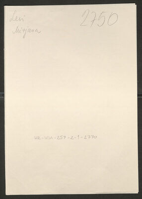 Levi, Mirjana-Bukica, 1893. Policijski karton