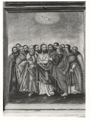 Buševec - Crkva sv. Ivana Krstitelja, slika "Isus i dvanaest apostola"